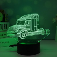Lampe de chevet 3D colorée Dailu Racing Car, décoration de bureau, lampes tactiles 3D pour salon