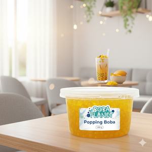 Perles de mangue éclatantes de haute qualité de 5 mm Boba en bouteille pour la formation aux boissons 490g * 18 tasses - Product Image 1