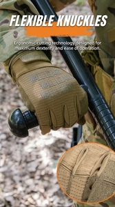 Guantes de Trabajo Tácticos WALL LIZARD, Dedos Texturizados de Cuero PU, Antideslizantes, Muñequera Elástica, Guantes de Seguridad de Uso General - Product Image 6