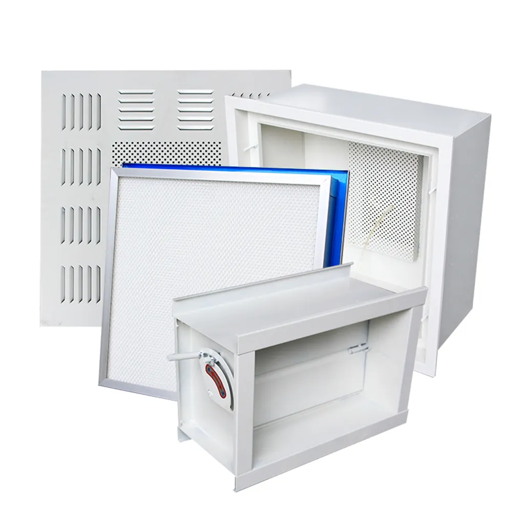 Mechanically Sealed Replaceable High Efficiency Air Supply Unit Hepa Outlet Filter Box Cabinet