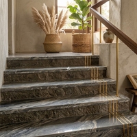 Carreaux de porcelaine pleine masse brillants gris veiné marbre 480x1200mm de Guangdong Foshan, couleur gris, pour escaliers de villas et maisons