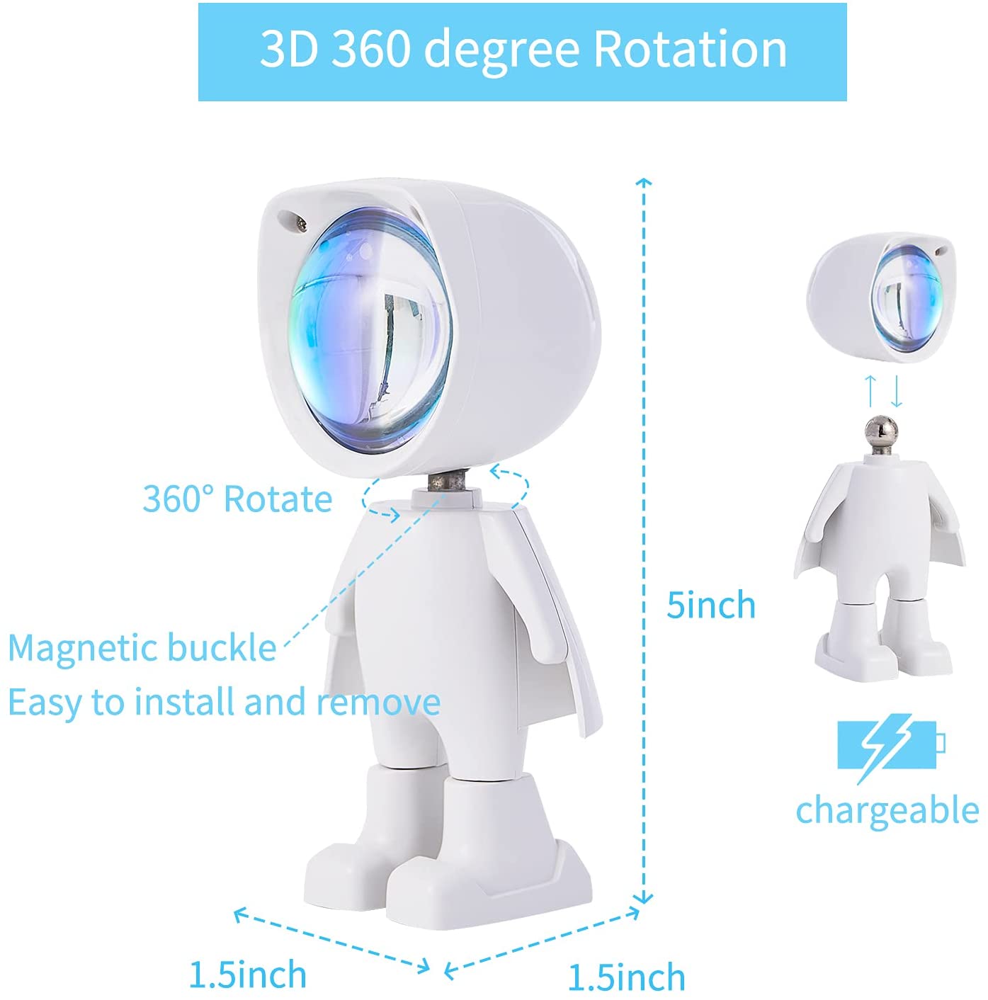 Sunset night light astronaut projection live broadcast background like galaxy projector atmosphere children's bedroom lighting