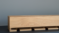 Étagère de rangement flottante en chêne de luxe FSC avec porte-verre Étagères murales en bois pour le vin de salon
