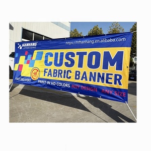 Biểu tượng tùy chỉnh in dày dệt kim Polyester treo vải biểu ngữ với khoen - Product Image 3