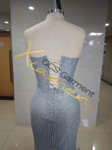 Ocstrade Aanpasbare Avondjurken Nieuwe Mode Elegante Lange Verjaardagsjurk Dames Feest Zilveren Avondjurk met Kristallen 2026 - Product Image 6