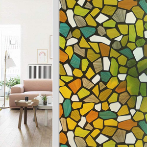 <span class=keywords><strong>Adesivi</strong></span> in vetro colorato con pellicola per finestre di dimensioni personalizzate adesivo statico smerigliato Privacy stampa 3D mosaico arcobaleno per la decorazione della casa della porta della finestra - Product Image 6