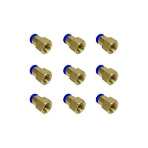 ข้อต่อลมแบบเร็ว Zhaolong ทำจากทองเหลือง เกลียวใน แบบตรง รุ่น PCF8 01 PCF8 02 PCF10 01 PCF10 02 สำหรับสายลม - Product Image 5