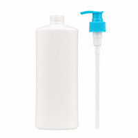 Bouteille de shampoing en PE blanc de 750 ml, grande capacité, flacon pompe pour gel douche et lotion, emballage pour salle de bain d'hôtel, vente en gros OEM