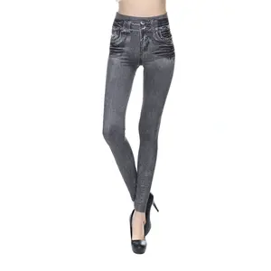 Custom Afslanken Lady Goedkope Potlood Broek Vrouwen Europese Stijl Broek Gedrukt Stijlen Leggings Jeans Vrouwen