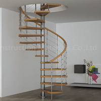 Solution d'escalier en colimaçon personnalisée de qualité supérieure pour l'intérieur et l'extérieur, idéale pour les villas modernes et les résidences duplex