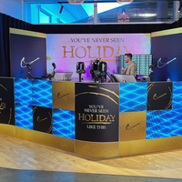 Pantalla LED Modular sin Costuras para Exposiciones, Stand de Ferias Comerciales en Interiores, Gráficos Animados, Pantalla LED de Mosaicos, Video Wall