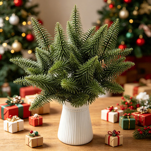 Rama de Agujas de Pino Artificiales Guanyi de 30cm-100cm, Árbol de Navidad de Plástico, Decoración para Bodas, Flores para Jarrones, Estilo Coreano Occidental - Product Image 4