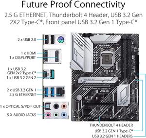 Für ASUS PRIME Z590-<span class=keywords><strong>P</strong></span> Luxus-Gaming-Mainboard ATX LGA1200 10./11. Gen Intel CPU PCIE4.0 4 DDR4 Typ-C DP für 128GB Desktop - Product Image 5
