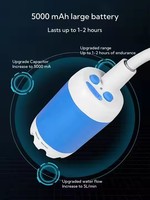 Portable Camping en plein air pommeau de douche électrique ensemble USB charge Durable ABS plastique Chrome robinets thermostatiques étanche à l'eau