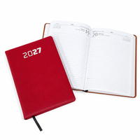 Agenda en cuir PU 2027 avec logo personnalisé, carnet de notes en cuir, journal d'affaires, agenda pour cadeau d'entreprise