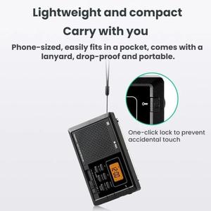 <span class=keywords><strong>Radio</strong></span> numérique FM portable personnalisée, large gamme <span class=keywords><strong>de</strong></span> chaînes, haut-parleur intégré, batterie, écran LCD large, <span class=keywords><strong>radio</strong></span> Internet - Product Image 2