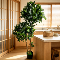 Arrangements floraux directement de l'usine, faux arbres de laurier verts, décorations végétales artificielles pour la maison, le bureau, le hall d'hôtel, le jardin, le bar