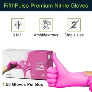 Paquete de 200 Guantes de Nitrilo Veterinarios Rosa Fucsia de 3 Mil, Sin Polvo/Sin Látex, para Examen de Animales - Product Image 4