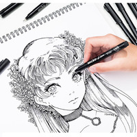 16 stylos pinceaux de calligraphie pour la lettrage à la main, différentes tailles, pour débutants en écriture, croquis et dessin