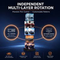 Écran publicitaire cinétique mécanique rotatif à 360 degrés Advanced P2.5 GOB DNA Helix LED Pillar, haut de gamme pour concessionnaires automobiles 4S, 700-5000 cd