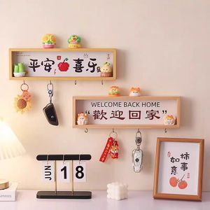 <b>Wall</b> Mounted Key <b>Storage</b> Rack Rectangle Entryway Organizer Multifunction Neatening <b>Storage</b> <b>Hanging</b> Rack For Home Doorway - Product Image 2