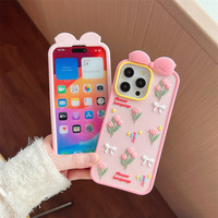 Coque de téléphone à motif de tulipes en plein écran, protection intégrale antichoc compatible avec iPhone 16 Pro Max 15 14 13 Pro
