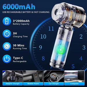 Aspiradora Inalámbrica 3 en 1 <span class=keywords><strong>para</strong></span> Auto, de Alta Potencia, con Batería, 18000Pa, Portátil, de Mano - Product Image 2