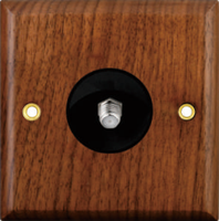 Interruptor de Pared de Madera de Nogal Estilo Vintage Premium, Estándar del Reino Unido, Tipo Punch, para TV y Computadora