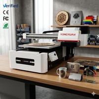 Impresora de Inyección de Tinta UV DTF Automática Profesional I3200 I1600 XP600 de 4 Cabezales y 15 Colores, Multifuncional, con Tanque de Tinta Recargable para DIY