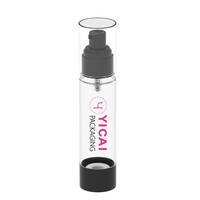 Fuyun 15ml Frosted Black Airless PP Plastic Spray Bottle Customisable Skin Care Serum Face Cream Facial Cleanser Screen Printing