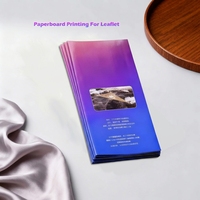 Brochure promotionnelle pliante de haute qualité en papier couché écologique, impression sur carton couleur Panetone, pliage en deux parties