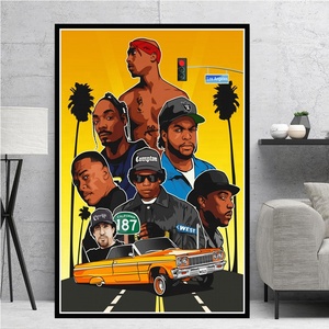 Affiches et impressions de l'legende du hip-hop <span class=keywords><strong>2PAC</strong></span>, peintures sur toile de stars du rap, images d'art murales pour la décoration de la maison, sans cadre - Product Image 5