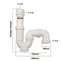 Chine fabricant 1 1/2 PVC siphon évier S piège drain plastique P piège lavabo égouttoir
