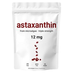 Cápsulas de Astaxantina Natural Silvestre Micro Ingredients, 99% de Pureza, Blanqueamiento de la Piel, 12mg 24mg - Product Image 1