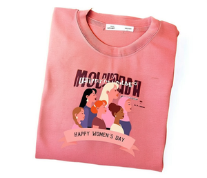 T-shirt da donna Comfort Colors girocollo 100% cotone stampata con tema femminismo, per la festa della donna, primavera estate, casual - Product Image 1