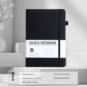 Carnet de notes A5 personnalisé en PU rigide avec sangle, idéal pour le bureau, les étudiants, ou comme cadeau. - Product Image 4