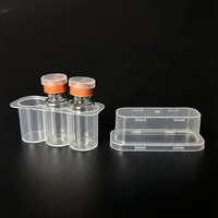 Boîte à peptides transparente sans BPA, compatible réfrigérateur, 3 ml, lot de 3, étui de voyage pour peptides, logo personnalisé OEM, en plastique pour petits flacons, présentoir de vente au détail