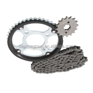 Pièces de transmission de <span class=keywords><strong>moto</strong></span> de qualité OEM WY125 428H 428 42T 14T 118L Kits de pignons de chaîne pour HAOJIN Horse - Product Image 4