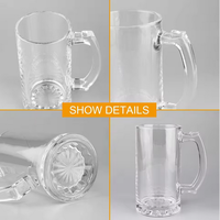 Chopes à bière ensemble de chopes avec poignées sans plomb Logo personnalisé verres Juce verre tasse Sublimation verre CLASSIC Modern Party