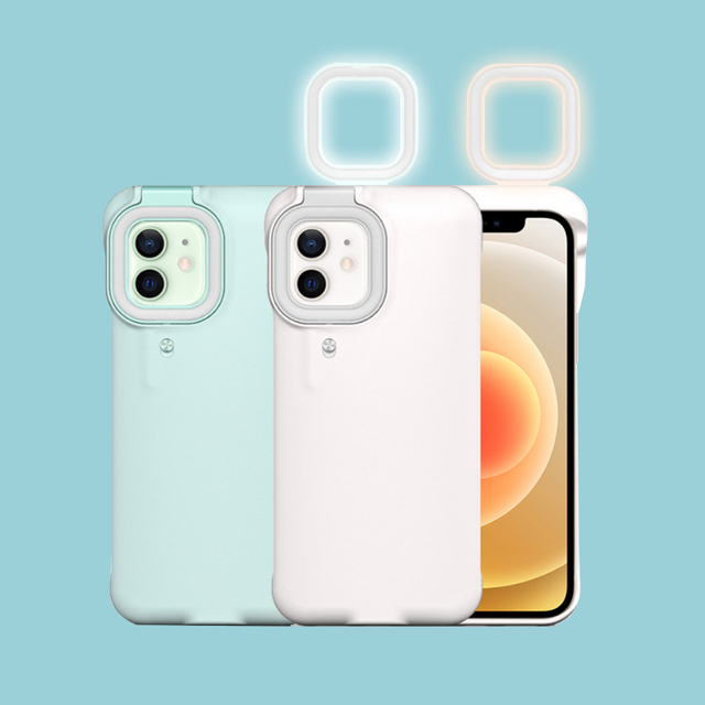 Selfie Ring LED Light Phone Case Light-Filling Flashing Feature Protective Shell for Selfie