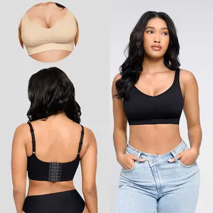 Women Plus Size Comfortable Wireless Bra, Comfortable Bras, Seamless Wire  Free Everyday Bras, Soft Basic Bra (Color : Style A-Black, Cup Size : 90B)