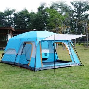 Carpa Grande <span class=keywords><strong>de</strong></span> Doble Capa Oxford 210D para las Cuatro Estaciones, con Dos Habitaciones, Capacidad para <span class=keywords><strong>6</strong></span>-12 Personas, Impermeable, Equipo para Actividades <span class=keywords><strong>de</strong></span> Camping al Aire Libre - Product Image 3