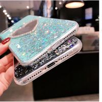 Vente en gros de coques de téléphone pour femmes de luxe en TPU antichoc pour 12/13 Pro Max, style bling star, miroir en forme de cœur, diamant multicolore