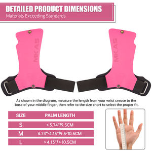 MKAS yüksek kalite toptan eğitim spor dana egzersiz Anti kavrama Palm aksesuarları kaldırma ağırlıkları için kavrama spor kavrama - Product Image 6