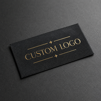 Étiquette tissée de haute qualité pour vêtements, accessoires de marque, avec logo en fil métallique doré, fabriquée par un fabricant d'étiquettes