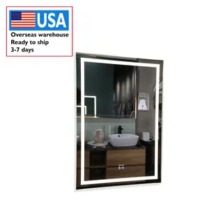 Miroir FUDAKIN lumière led avec interrupteur tactile anti-buée miroirs de salle de bain applique murale intelligente