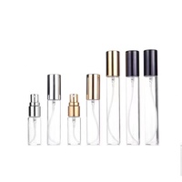 Flacon pulvérisateur d'échantillon de parfum en verre rond de luxe vide et rechargeable de 2 ml, 3 ml, 5 ml, 10 ml avec bouchon en caoutchouc