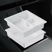 Boîte de rangement pour console centrale en silicone, organiseur d'accoudoir pour Tesla Model 3 Higland / Model Y Juniper / Model YL