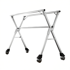 D0100H5UTPX Stendibiancheria in Lega di Alluminio 2.0m a X Portatile con Ruote per Bagno Design Minimalista - Product Image 1