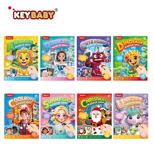 Keybaby - Livre de maquillage <span class=keywords><strong>à</strong></span> thème <span class=keywords><strong>dinosaure</strong></span> Robert pour enfants, autocollants réutilisables en gelée sûre pour garçons, filles, bébés, fêtes et vacances - Product Image 5